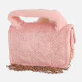 Girls Plush Flower Crossbody Bag