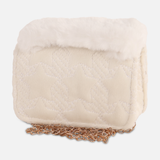 Girls Faux Fur Flower Crossbody Bag