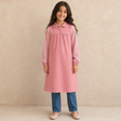 DWI-2653 GIRLS IBTHIDAI UNIFORM MIDI L/S / DWI-2653 GIRLS IB - PINK - on model