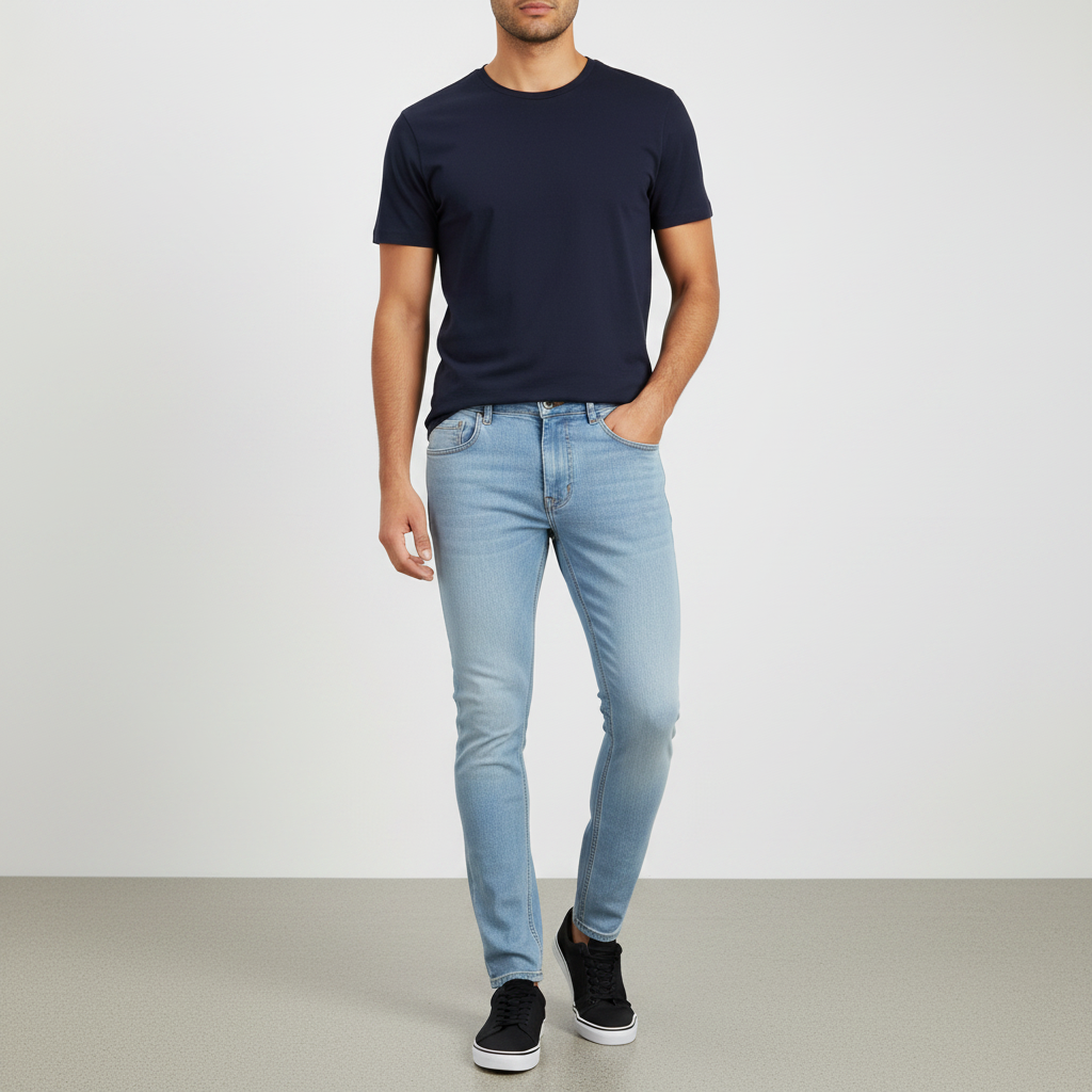Men Denim Pant Jeans Carrot Fit