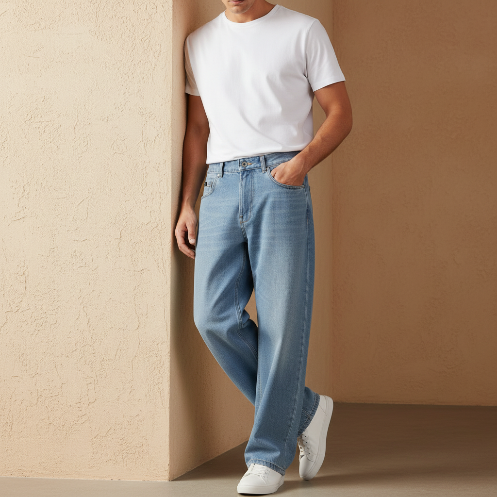 Men Denim Pant Jeans Baggy Fit