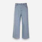 Womens Denim Pants Jeans Wide Leg