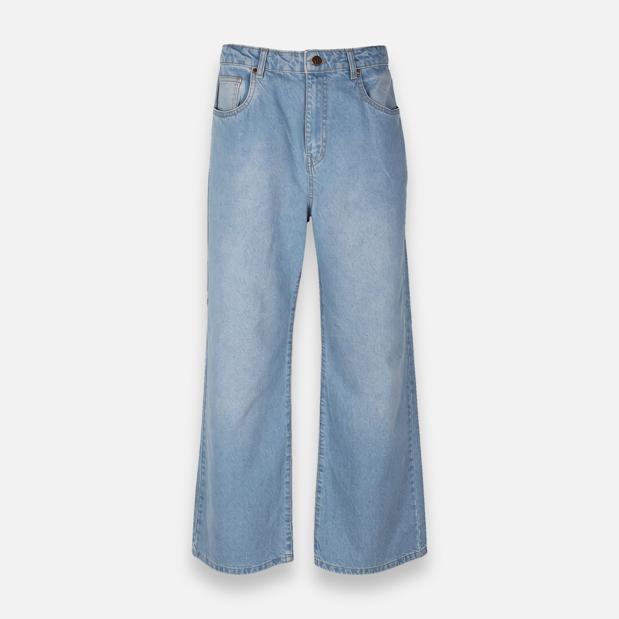 Womens Denim Pants Jeans Wide Leg