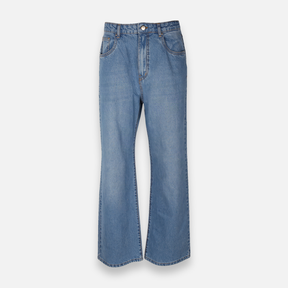 Womens Denim Pants Jeans Wide Leg