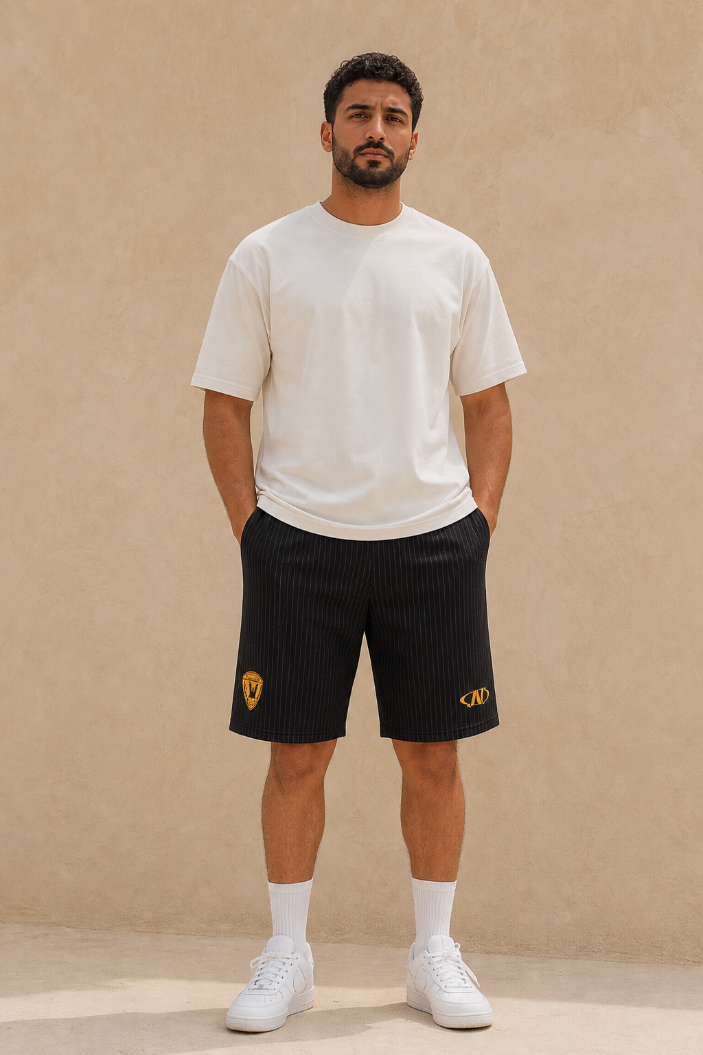 Mens Qadsia Short - BLACK - on model