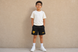 Boys Qadsia Short - BLACK - on model