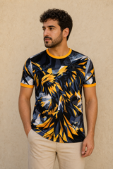 Mens Qadsia T-Shirt Short Sleeve - ORANGE - on model