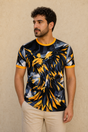 Mens Qadsia T-Shirt Short Sleeve - ORANGE - on model