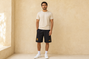 Mens Qadsia Short - BLACK - on model