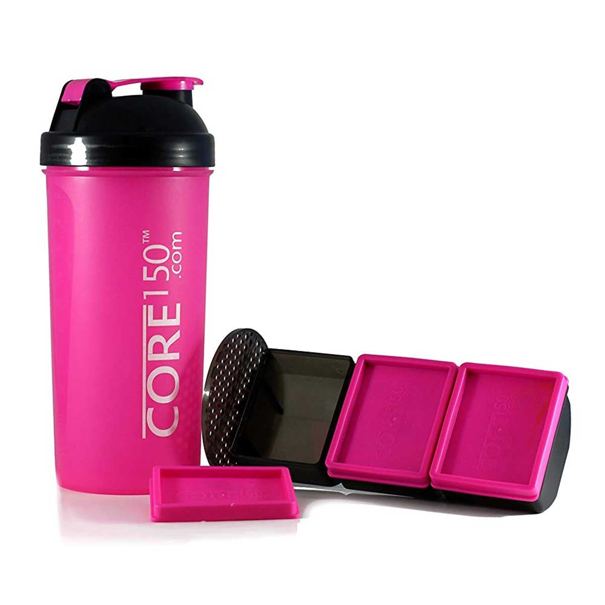 CORE 150 PROTEIN SHAKER BOTTLE WITH BLACK TOP COR60576 (PINK - 1 LITER)