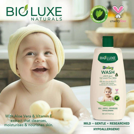 ALOE VERA & VITAMIN E BABY WASH 500ML