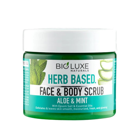 ALOE & MINT HERB BASED FACE & BODY SCRUB 325ML