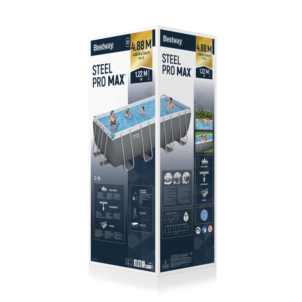 Rectangular Pool Set Steel Pro Max