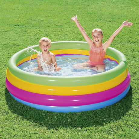 Inflatable Kids Pool 4-Ring Color
