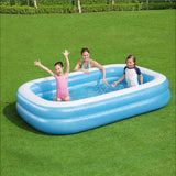 BLUE RCTNGLR INFLATABLE POOL (2.62X1.75M)