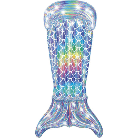 IRIDESCENT MERMAID TAIL AIR MAT (64CMX61CM)