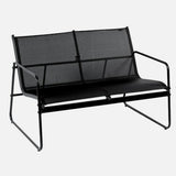 Steel Patio Seating Set With Glass Table 4-Piece 