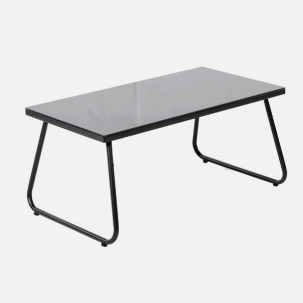 Steel Patio Seating Set With Glass Table 4-Piece 