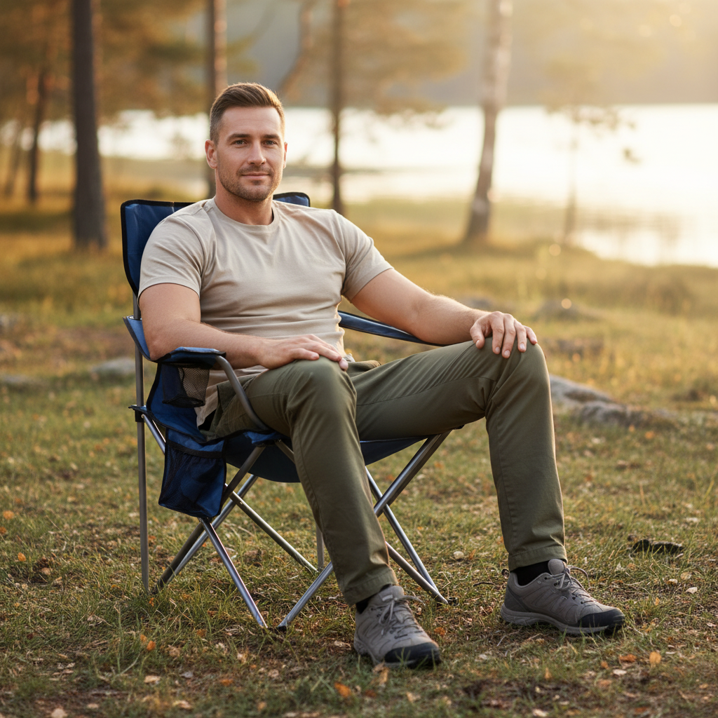 Folding Camping Chair With Cup Holder