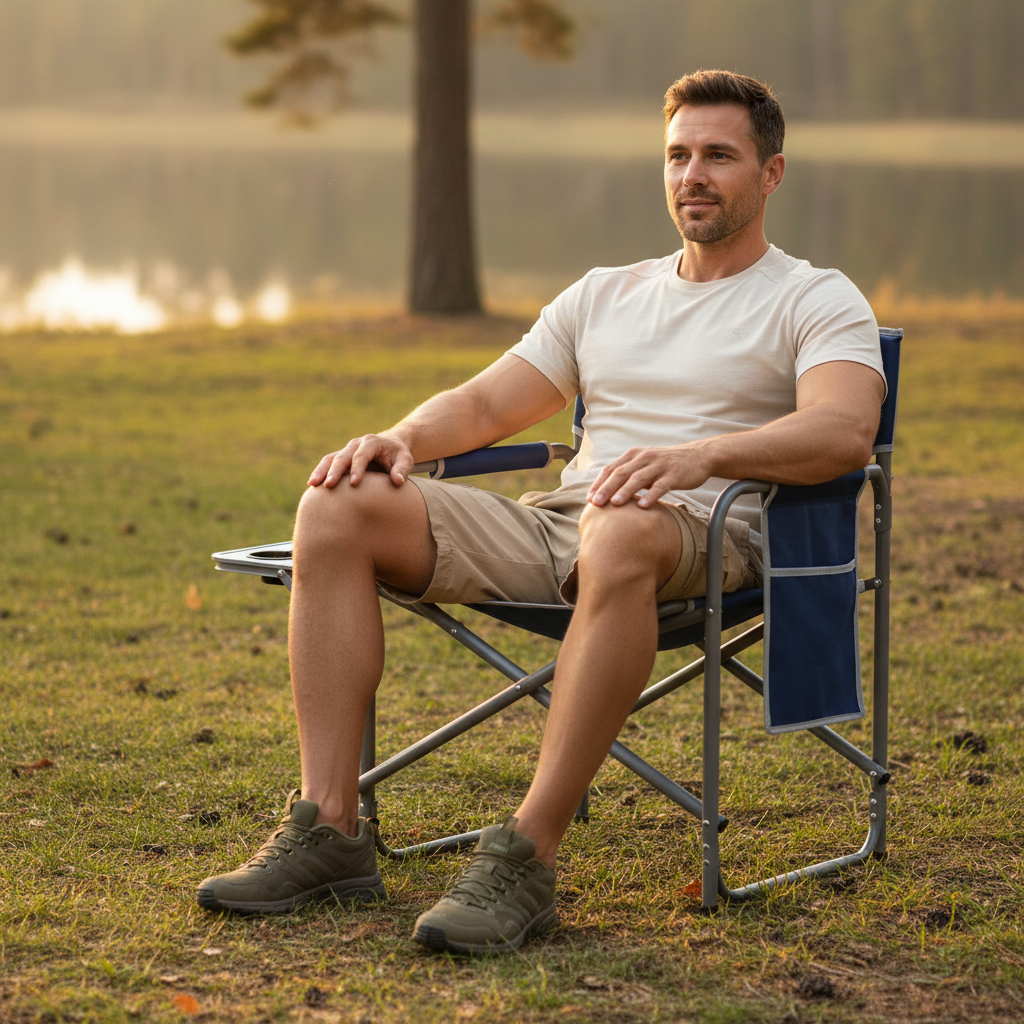 Director Camping Chair With Cup Holder And Storage Pockets