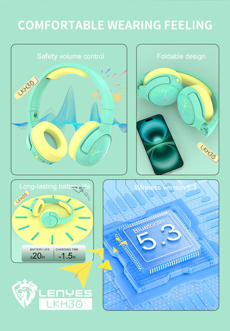 LENYES BLUETOOTH HEADPHONES V5.3