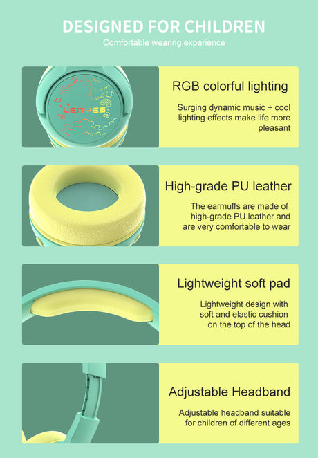 LENYES BLUETOOTH HEADPHONES V5.3