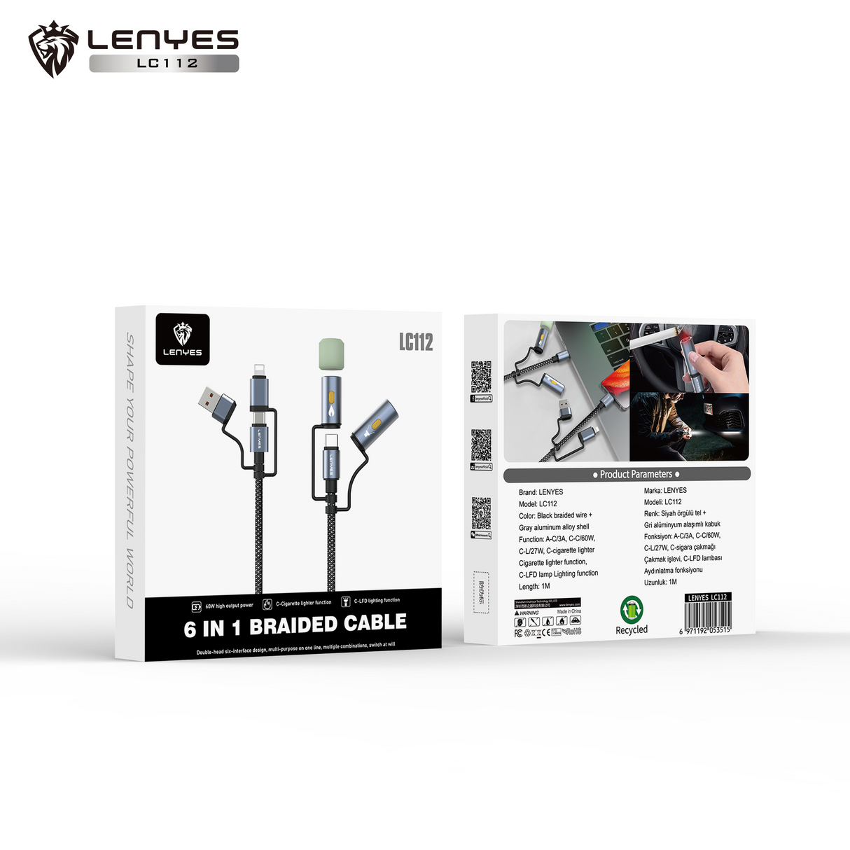 POLAR BURNING LEOPARD 6-IN-1 CABLE