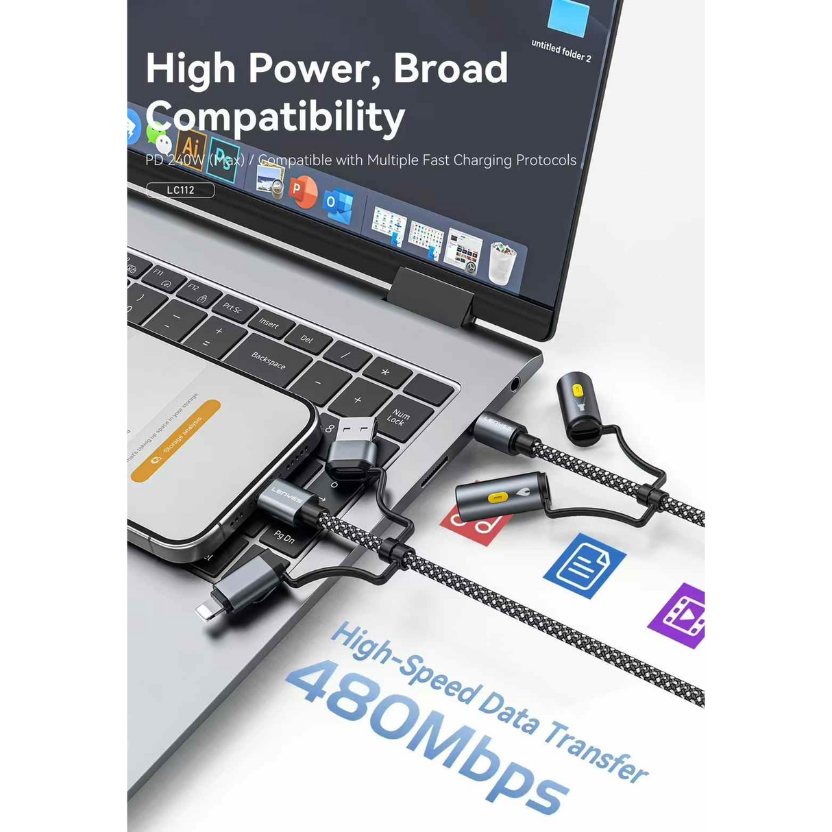 POLAR BURNING LEOPARD 6-IN-1 CABLE