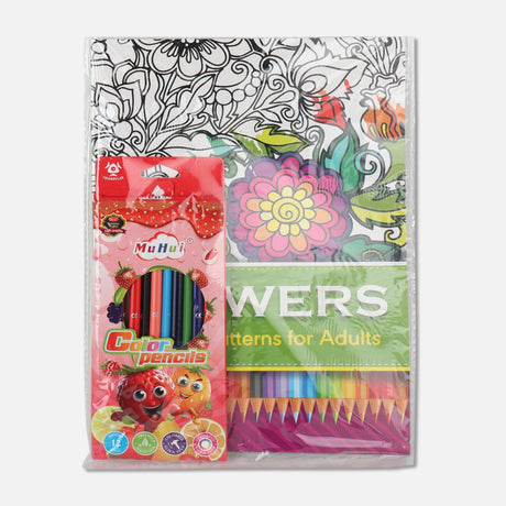 COLOUR PENCIL & BOOK SET