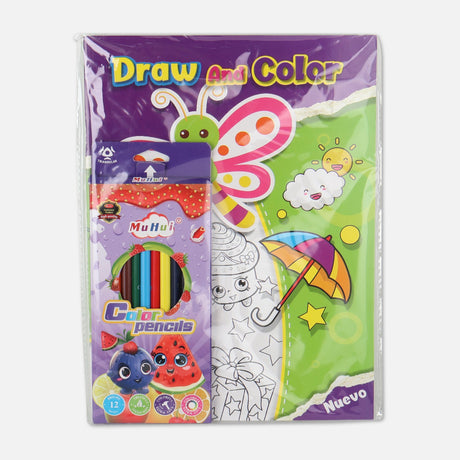 COLOUR PENCIL & BOOK SET