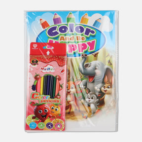 COLOUR PENCIL & BOOK SET