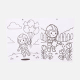 Coloring Book with 12 Color Pencils
