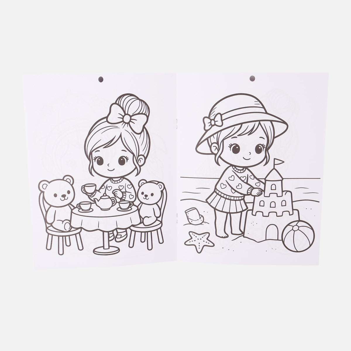 Coloring Book with 12 Color Pencils