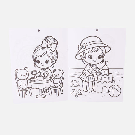Coloring Book with 12 Color Pencils