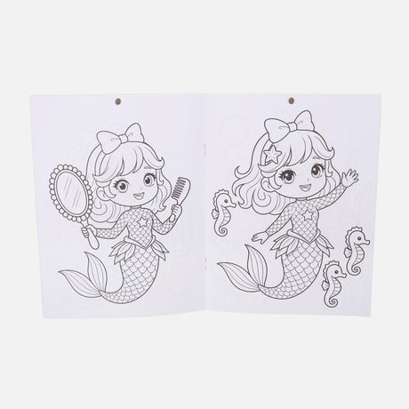 Coloring Book with 12 Color Pencils