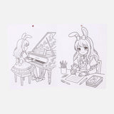 Coloring Book with 12 Color Pencils