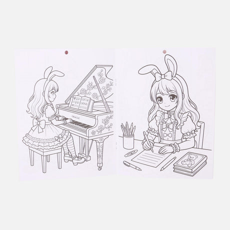 Coloring Book with 12 Color Pencils