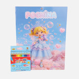 Coloring Book with 12 Color Pencils