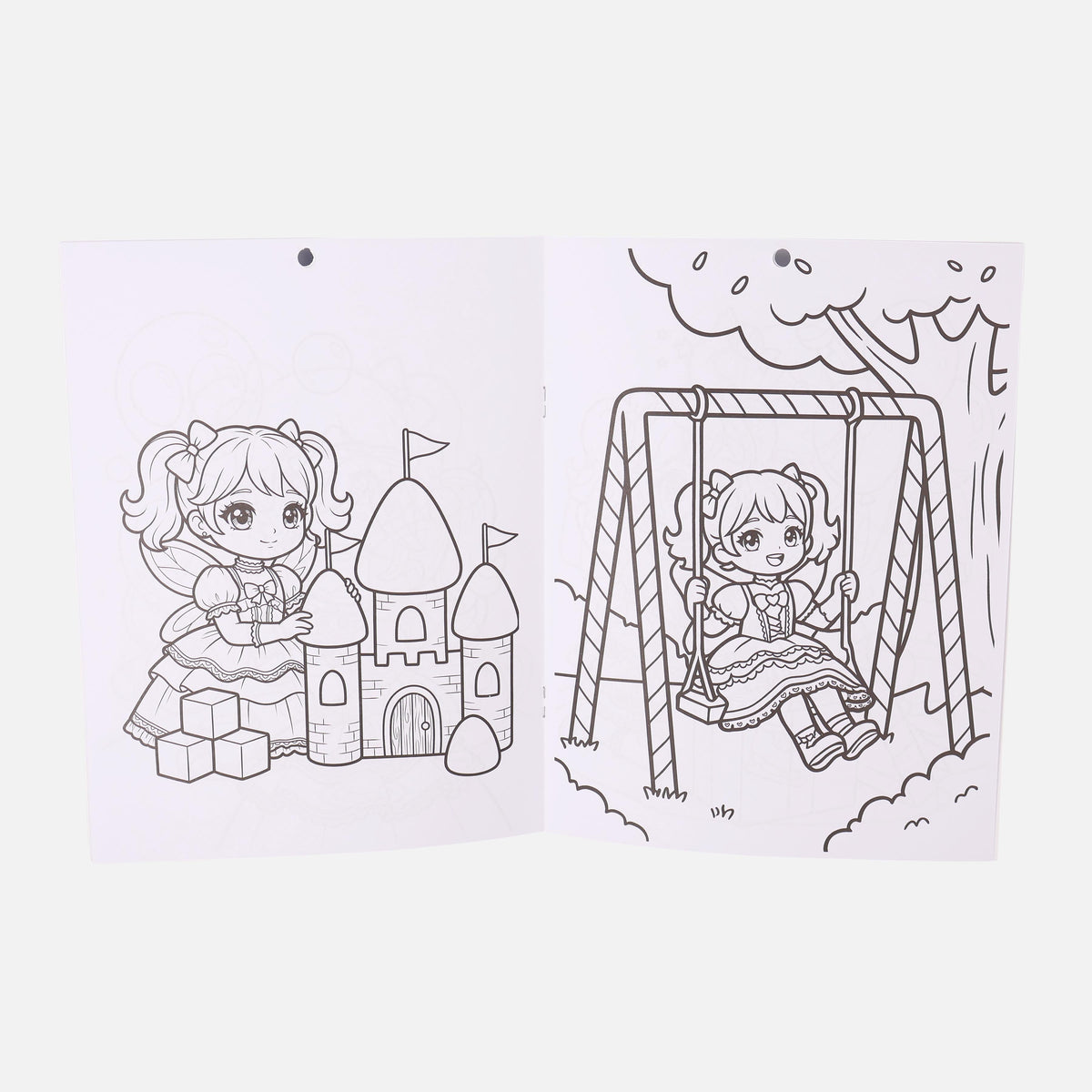 Coloring Book with 12 Color Pencils