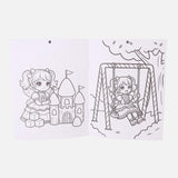Coloring Book with 12 Color Pencils