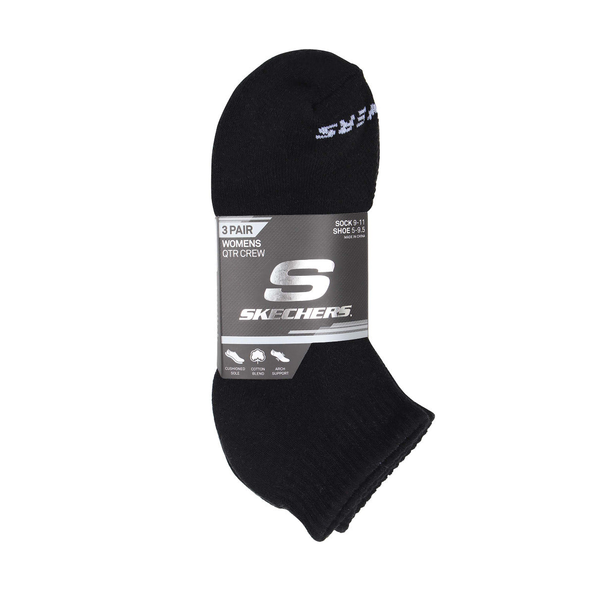 LADIES SOCKS 3 PAIRS QUARTER CREW