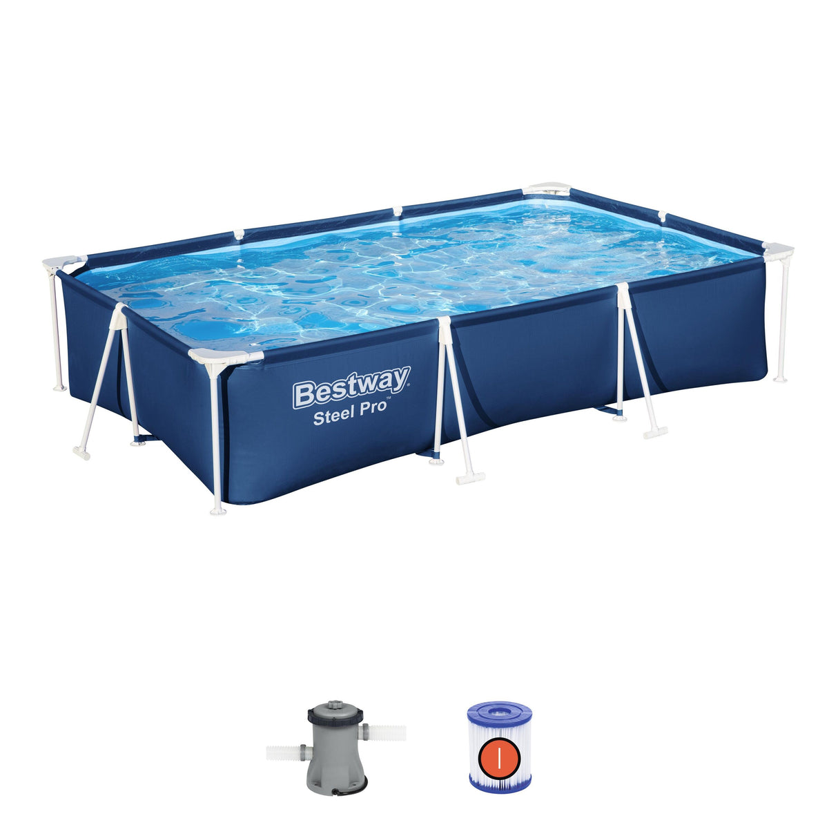 RECTANGULAR FRAME SWIMMING POOL SET 3.00Mx2.01M 66CM
