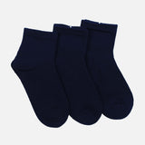 BOYS SCHOOL QUARTER SOCKS 3PRS