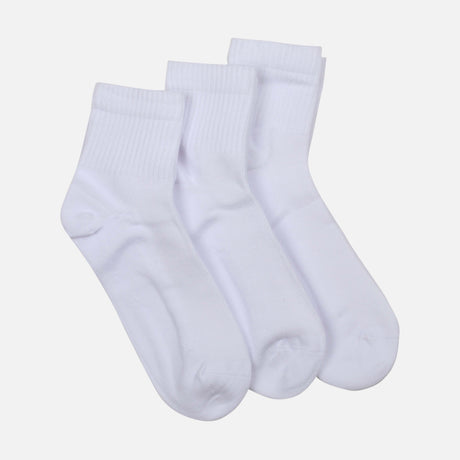 LADIES SCHOOL QUARTER SOCK 3PRS