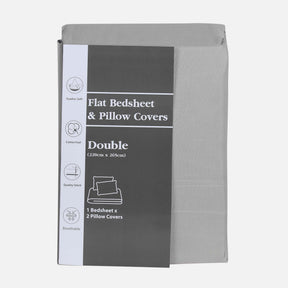 FLAT BED SHEET WITH PILLOW COVER