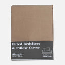 FITTED BED SHEET WITH PILLOW COVER