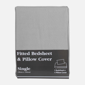 FITTED BED SHEET WITH PILLOW COVER