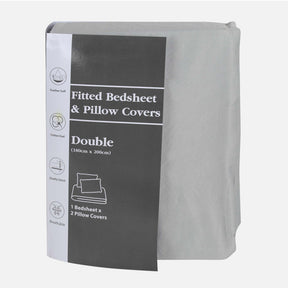 FITTED BED SHEET WITH PILLOW COVER