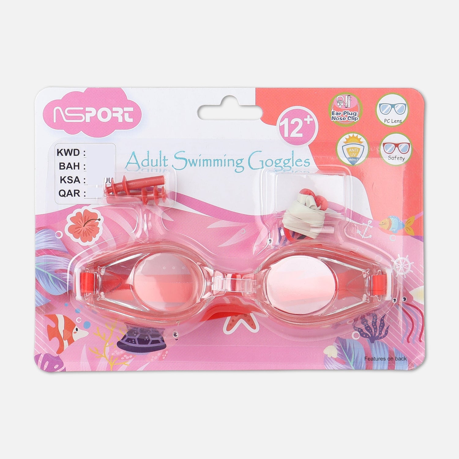 swimming goggles and nose clip Goggles With Ear Plug & Nose Clip (12+) – Al Nasser