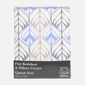 HONEY BRUSH QUEEN BED SHEET WITH 2 PILLOW COVER (90X108 CM)